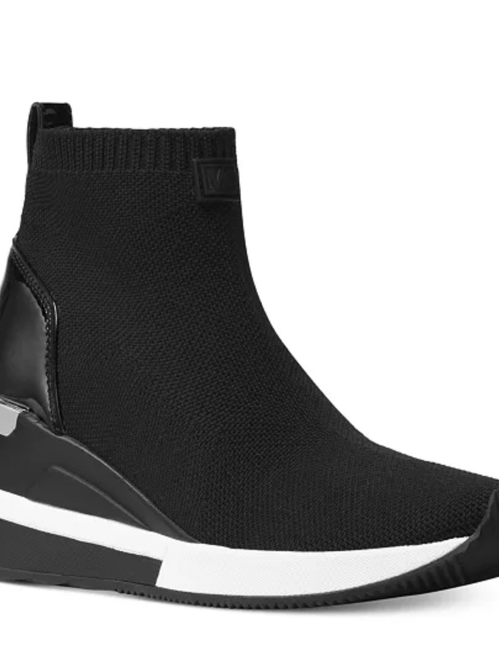 Michael Michael Kors Black Knit SkylerWedge Bootie Sock Sneaker. Women’s 11 M